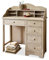 Loberon Sekretär Elmwood, Antik Veredelt, Französischer Landhausstil, Bietet viel Stauraum, Vintage-Look, Schreibtisch, Bürotisch, Tannenholz, braun