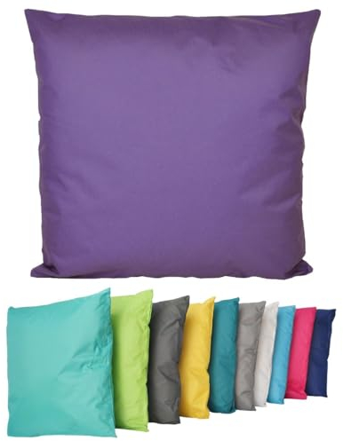 Coen Bakker Outdoor Lounge Kissen 45x45cm Dekokissen Inkl. Füllung Wasserfest Sitzkissen Garten Stuhl Lotus Effekt, Farbe:Lila