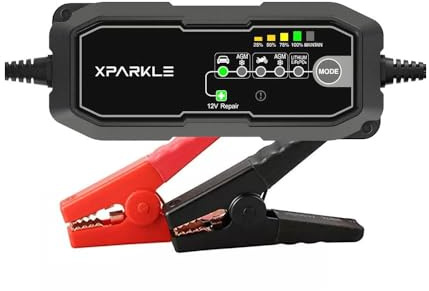 Xparkle ABC01 Automotive Battery Charger and Maintainer for Cars, SUV and Boats