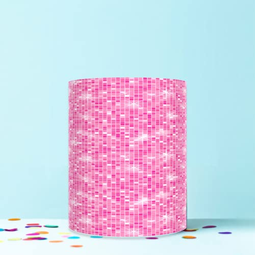 PINK SPARKLING WRAP AROUND EDIBLE CAKE TOPPER ICING SHEET DECORATION 4 SHEETS