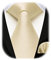 Enlision Krawatte Beige Herren Hochzeit Krawatten und Einstecktuch Set Elegant Einfarbig Seidenkrawatte mit Taschentuch Business Champagner Krawatte
