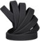 LVNRIDS 50 Bracelets en silicone pour enfants et adolescents, 7 inch Longueur Bracelets en caoutchouc élastique pour le sport Cadeaux en vrac les fournitures pour enseignants Décorations de fête Noir