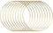 ALEMIN Metallringe zum Basteln 20cm 10 Stück Gold Kranz Ringe Makramee Ringe, Traumfänger Ring, Hochzeitskranz, Wandbehänge Deko, Blumen Reifen