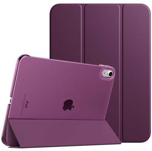 TiMOVO Cover Custodia Compatibile con iPad (A16) 11 Generazione 11 Pollici 2025/iPad 10 Generazione 10,9 2022, Retro in PC Rigido Semi-Trasparente, Auto Sveglia/Sonno, Viola Scuro