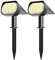 Quntis IP65 Lampe Solaire Etanche Exterieur Lumière Puissant Réglable, Lot de 2 LED Spot Solaire Eclairage Extérieur de Chemin Lampe pour Jardin Allée Garage Terrasse Cour, Projecteur Solaire au Sol