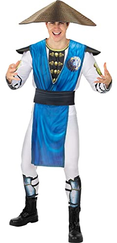 Funidelia | Raiden Kostüm Mortal Kombat für Herren Kostüm für Erwachsene & Verkleidung für Partys, Karneval & Halloween - Blau