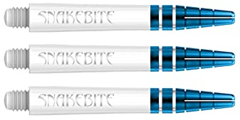 RED DRAGON Peter Wright Snakebite Nitrotech Intermediate Weiß und Blau Dart-Stiele - 2 Sets pro Packung (insgesamt 6 Stiele)