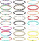Diamday 24 Stück handgefertigte Perlen Fußkettchen Armbänder für Frauen Egirls Strand Boho Bunte Perlen Knöchel Armbänder elastisch Fuß und Hand Kette Schmuck B