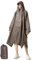 NUUR Regenponcho Herren Damen Unisex Regencape Regenmantel Regenjacke Wasserdicht Hiking Cycling Outdoor 3in1 Mehrzweck Wiederverwendbar Rain Poncho mit Kapuze Braun