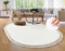 Paco Home Teppich Rund Wohnzimmer Kinderzimmer Hochflor rutschfest Einfarbiges Design Mit Fransen Weich Moderne Deko, Grösse:150x170 cm Oval, Farbe:Creme