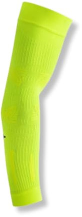 Floky No Strain 2pz manicotto sport biomeccanico. Tennis, padel, basket. Riduce le vibrazioni, sostiene gomito e avambraccio. Manicotto a compressione, stabilizza tendini e muscoli (Giallo Fluo, L-XL)