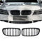 Rejilla del radiador para BMW Serie 3 E90 E91 con doble riñón frontal negro, accesorio rejilla frontal deportiva, rejilla del radiador deportiva con rayas dobles en negro brillante