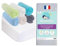 Easy Dort KIT Pratique Bebe | Matelas 60x120 Lit bébé Lit Parapluie Berceau + 6 Draps Housse Coton OCÉAN + 2 Alèses Coton | Kit Complet lit bébé | Certifié Oeko-Tex | Fabrication France & UE