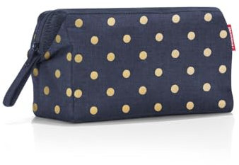 reisenthel travelcosmetic - Starke robuste und praktische Reisekosmetiktasche, Handschlaufe, wasserabweisendes Material, Couleur:metallic dots Blue