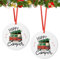 Syhood Weihnachtsschmuck mit Geschenkbeutel, Camping-Hängeornamente, Camper, Keramik, doppelseitiger Druck, Weihnachts-Andenken für Camping-Liebhaber, Weihnachtsbaum