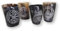 Hornerey Hornbecher Set „Wikinger“, Trinkhorn Set Wikinger, Büffelhorn, 200 Milliliter, 4 Trinkhornbecher
