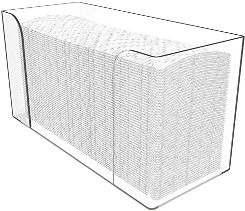 Cq acrylic Papierhandtuchspender, gefalteter Papierhandtuchhalter, transparenter Gästetuch-Serviettenhalter, geeignet für Z-Falz, C-Falz oder mehrfach gefaltete Papierhandtücher, 1 Stück