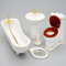Odoria 1/12 Miniatur Badewanne Toilette Waschbecken Set Puppenhaus Badezimmer Zubehör