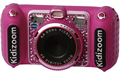 VTech - KidiZoom Duo DX - Caméra Numérique Jouet - Néerlandais - Rose - Âge: 4-10 Ans