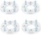 Spurverbreiterung Aluminium 4 Stück 15mm Spurverbreiterung 4x100 bis 4x114,3 Spacers Adapter mit Schrauben (M12x1.5 Studs)