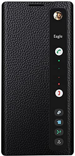 Mking Tech Etui en Cuir pour Samsung Galaxy S21 Ultra 5G Étui à Rabat/Veille/Réveille toi Coque Smart Phone Couverture Galaxy S 21 Ultra Housse Cover -Noir