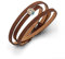 DUR Lederarmband Ahoi mit 925 Sterling Silber Element mit Sand veredelt, Länge: 58 cm, Beige/Braun, A1597.AHOI