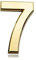 3 Inch Front Door Numbers, 3D Self Adhesive House Numbers Plaques Waterproof Mailbox Signage DIY Chrome Polished Address Numbers Sign for Home Office Hotel Apartment Door Room Wall, Gold (7)