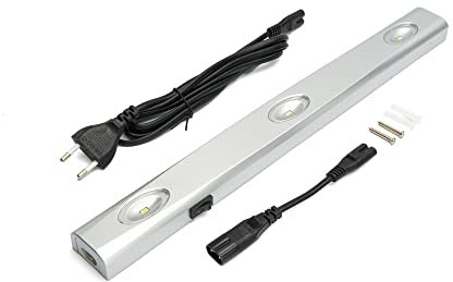 NCC-Licht LED Unterbauleuchte Limnos Titan 40cm 3W 190lm Warmweiß 2900K verlängerbar mit Schalter