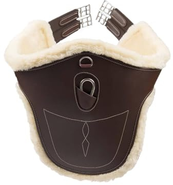 Kentucky - Lammfell Stollengurt Braun 145 cm