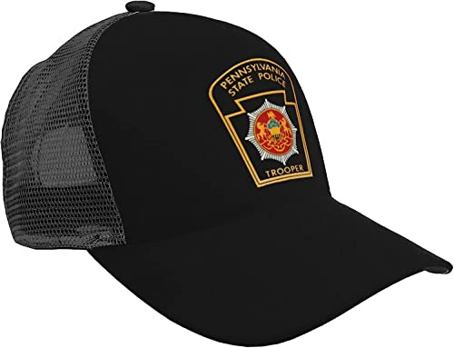 YINGD Pennsylvania State Police Trucker Hat Mesh Baseball Snapback Cap für Männer oder Frauen Outdoor, #181, One size