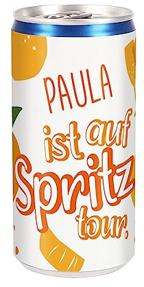 Herz & Heim® City Secco 0,2 l Personalisiertes Etikett mit Wunschnamen Spritztour
