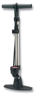Raleigh Bike Bicycle Track Pump Alloy Floor Pump Pressure Gauge Dual Head Tyre Pump Silver - 160PSI