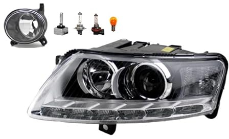 Johns, Scheinwerfer Xenon passend für Audi A6 4F 10/2008-03/11 D3S H7 Links Fahrerseite + Nebelscheinwerfer + Leuchtmittel