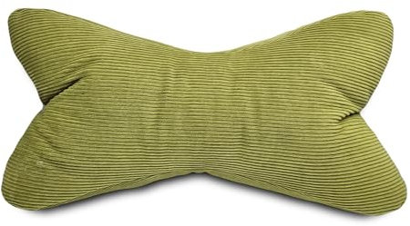 Small&Sweet Handmade Nackenkissen zum entspannten Kuscheln oder Lesen - das Kissen in Knochen-Form zum Stützen des Nackens als Lesekissen (Cord grün)