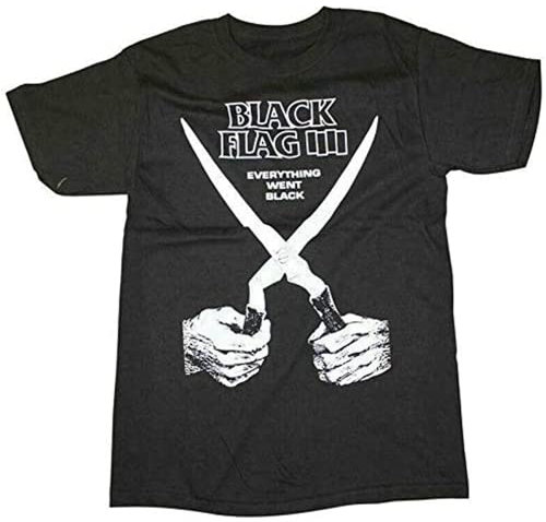 Black Flag Men T-Shirt Everything Went Black Punk Band Tee S-3Xl