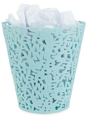 Balvi Papelera Letters Color Turquesa Papelera Original de diseño Plástico