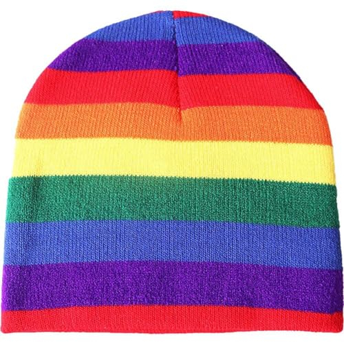 Lpitoy Winter-kindermütze, Regenbogen-süßigkeit, Gestrickt, Niedliche Mütze, Unisex, Wollmischungen, Weiche Warme Mütze, Mädchen-Jungen-mütze, Unisex-mütze