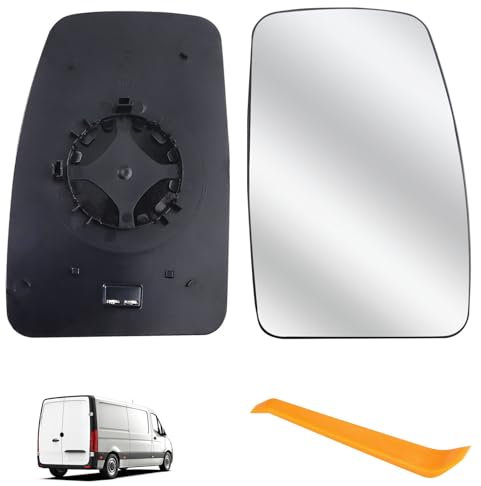 Cristal de espejo reemplazar para Renault Master 2010-2021/Opel Movano 2010-2023/Nissan NV400 2010-2021 Calentable Retrovisor exterior ajustable adecuado lente de marcha atrás espejo(Derecha)