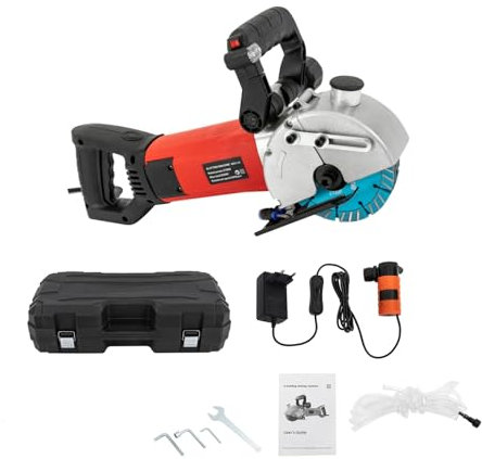 Schlitzfräse Mauernutfräse Wandfräse Staubfreie mit Laserführung, 3500W 5000rpm Schlitzmaschine 40mm Schnittbreite 42mm Schnitttiefe Mauerfräse mit Motor Aus Reinem Kupfer Staubfreies Schlitzen