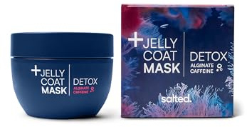 salted. Jelly Coat Mask Detox | 60g | Belebende Gesichtsmaske mit Detox-Effekt | Aus Alginat mit Koffein, Salicylsäure und Niacinamid | Regeneration der Haut nach Hangover | Gesichtspflege | Vegan