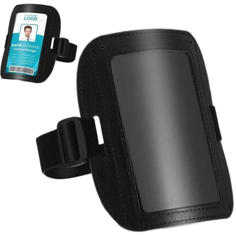 Besreey Porte-badge, porte-badge, porte-badge, bracelet étanche, avec bande élastique réglable, étui pour forfait de ski pour homme