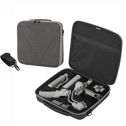Hesupy Carrying Case for DJI RS 4 MINII Combo, Travel Storage Bag Hard Case Protective Cover Shoulder Bag for RS4 Mini Gimbal Stabilizer Kit Accessories Portable Organizer Full Protection