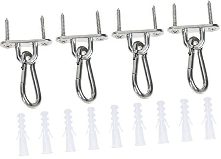 BESPORTBLE 2 Juegos De Ganchos para Hamaca De Terciopelo Redondos con Hebillas Marinas Grilletes Resistentes para Toldos De Casas Móviles Hebillas De Hamaca De Techo De Doble Liberación