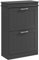 HOMCOM Meuble à Chaussures, Armoire à Chaussures, 2 Portes abattants, étagères réglables, pour entrée, Couloir, 54 x 24 x 82,5 cm, Noir