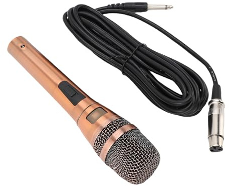 TIKATARER Dynamisk Mikrofon, Professionell Studio Live Coil-mikrofon med Svamp, för Hemma KTV-sångscen, Inbyggd Filterbomull, för Sång, Podcasting, Inspelning