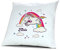 printplanet Kopfkissen mit Namen Elvis - Motiv Verrücktes Einhorn, 40 cm, 100% Baumwolle, Kuschelkissen, Liebeskissen, Namenskissen, Geschenkidee