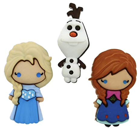 Dress It Up Knöpfe, Motiv: Disney Frozen (Die Eiskönigin), mit Elsa, Anna und Olaf
