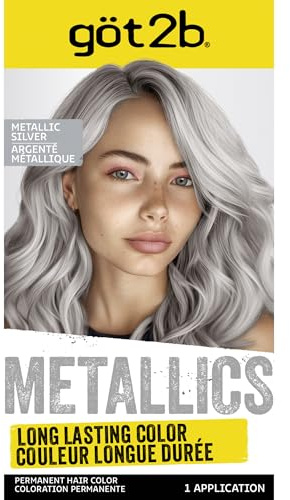 got2b Metallics Permanent Hair Color, M71 Metallic Silver, 1 Count, Cream