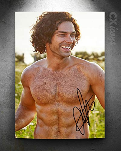 Aidan Turner Zitat Foto gedrucktes Poster – aufgedruckte Unterschrift – 18 X 12 Inches (45 x 30 cm) - Poldark