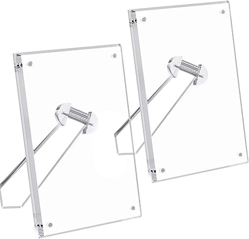 NIUBEE 5x7 Acrylic Picture Frame with Magnets,Floating Photo Frames 2 Packs